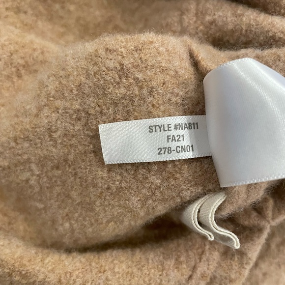 Madewell Tan Boiled Merino Wool Half-Zip Popover Sweater Women’s Size Medium - Picture 7 of 7